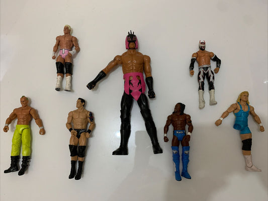 7x WWE Figurines John Cena Kofi Kingston and more