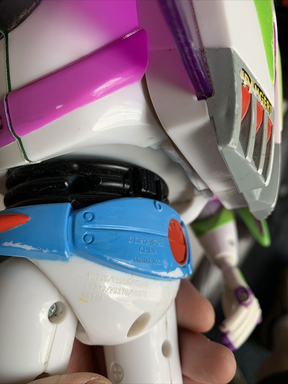 2x Disney Pixar Buzz Lightyear Figure Blue belt Mattel Thinkway 28cm Toy Story