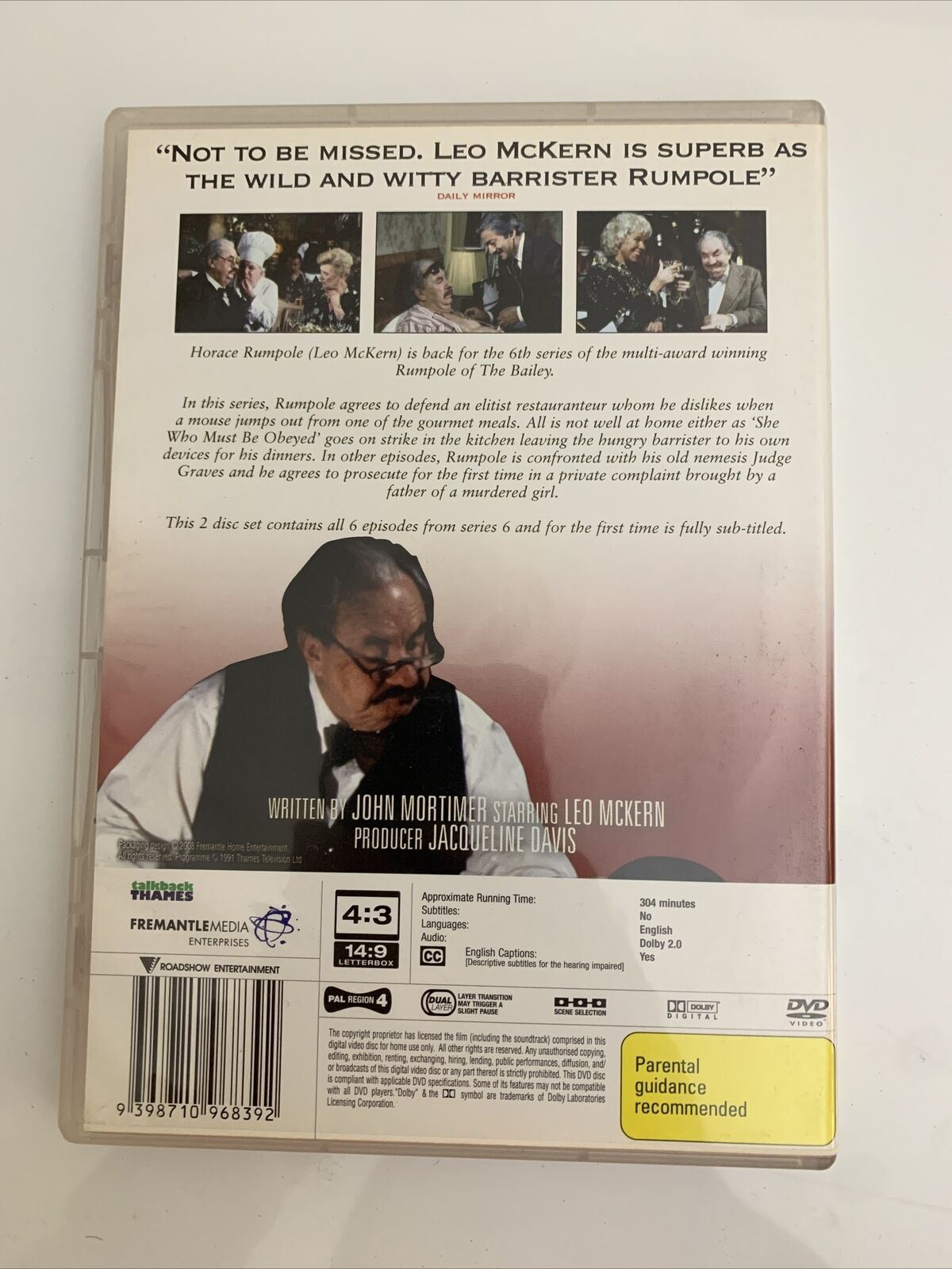 Rumpole Of The Bailey : Series 6 (DVD, 1986) Leo McKern Region 4 NEW