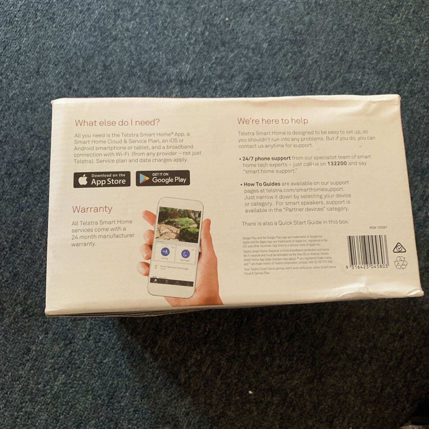 Telstra Smart Home Control & Monitor Kit contain hub, Camera, Smart Power Outlet