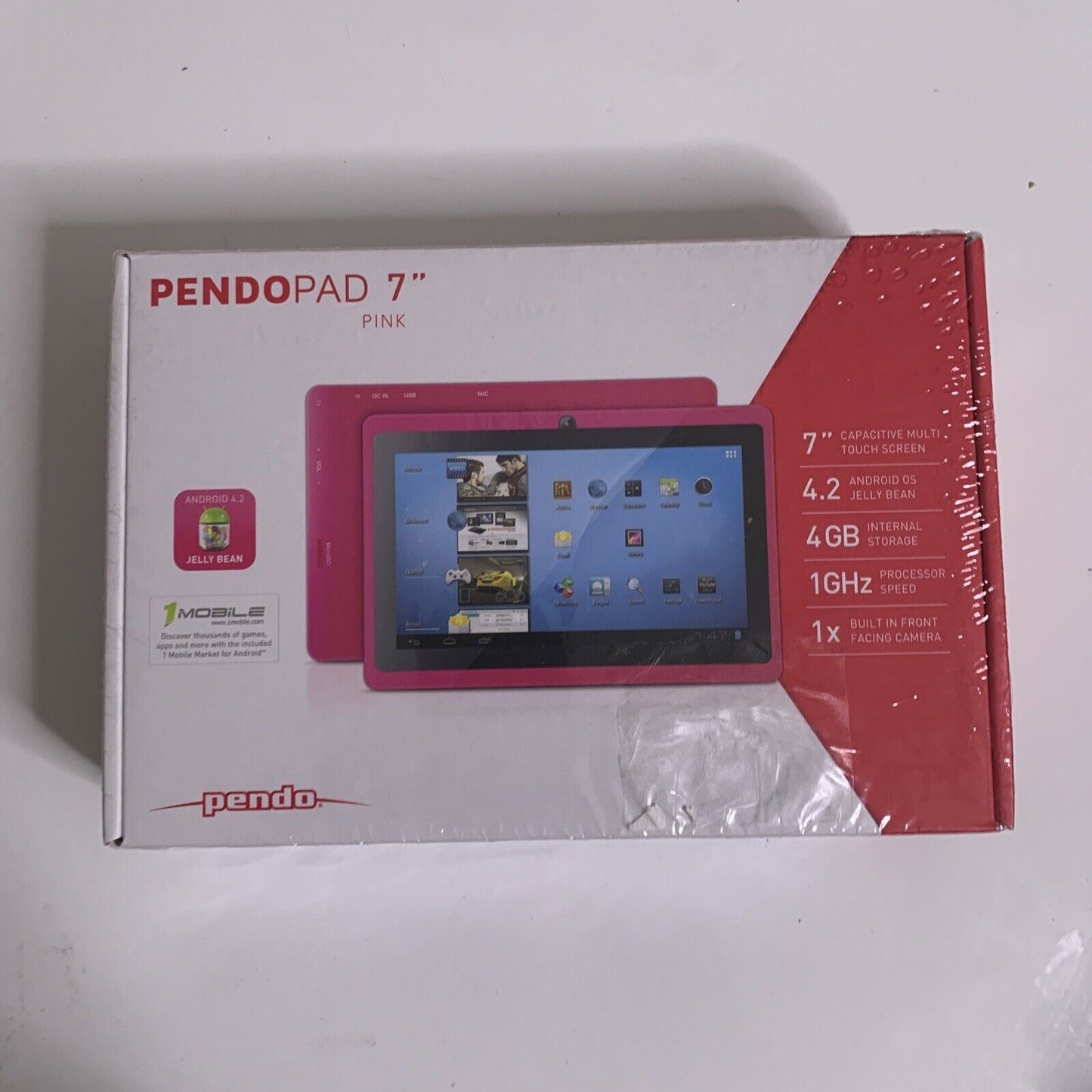 Pendopad 7" Pink Tablet Android Jelly Bean 4GB NEW
