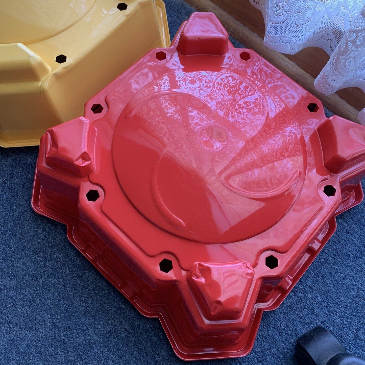 2x Beyblade Burst Speedstorm Arena Red & Yellow