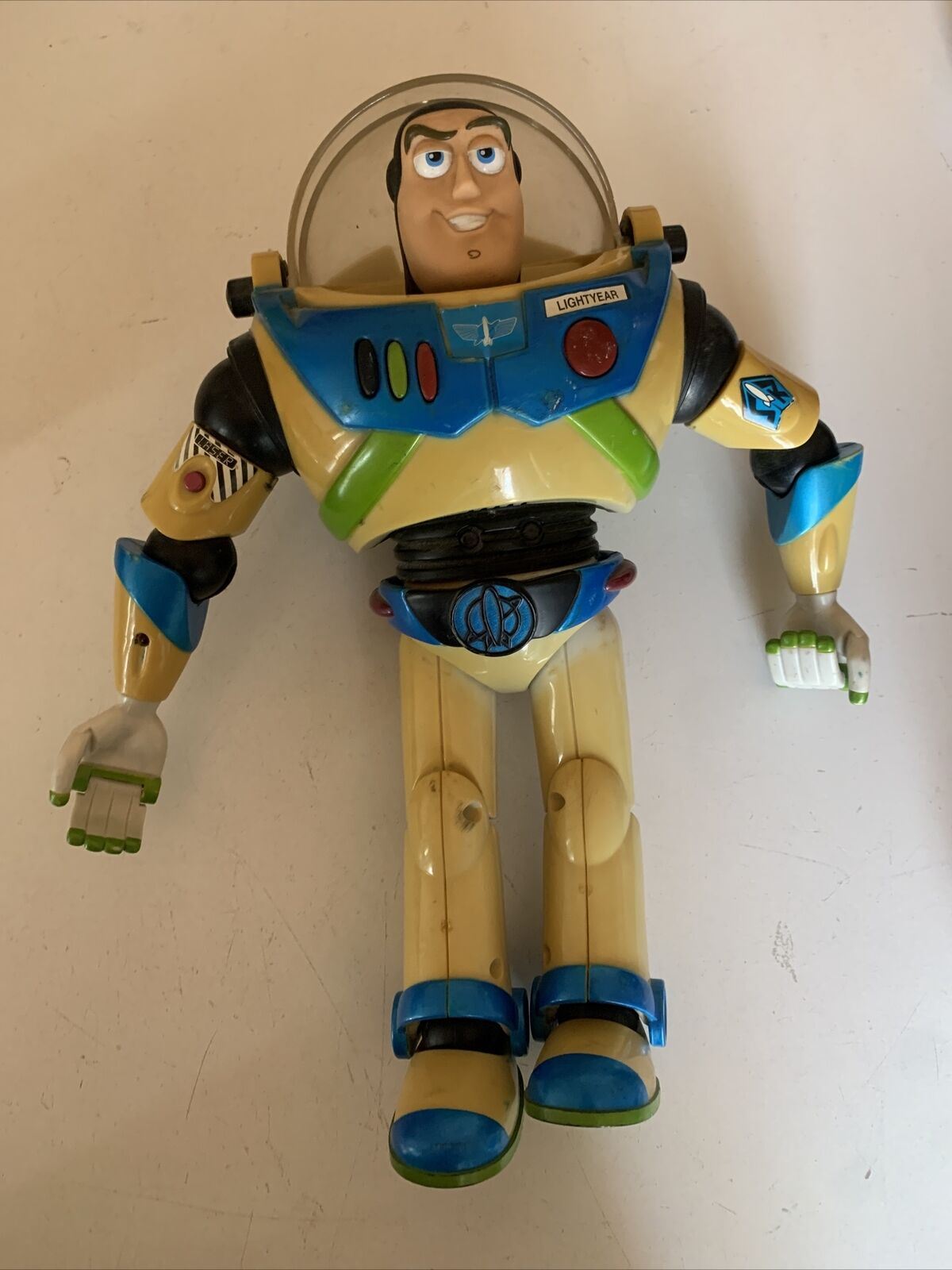 2x Buzz Lightyear Blue Belt Hasbro 2001 Action Figure & Woody 11" Disney Toy sto