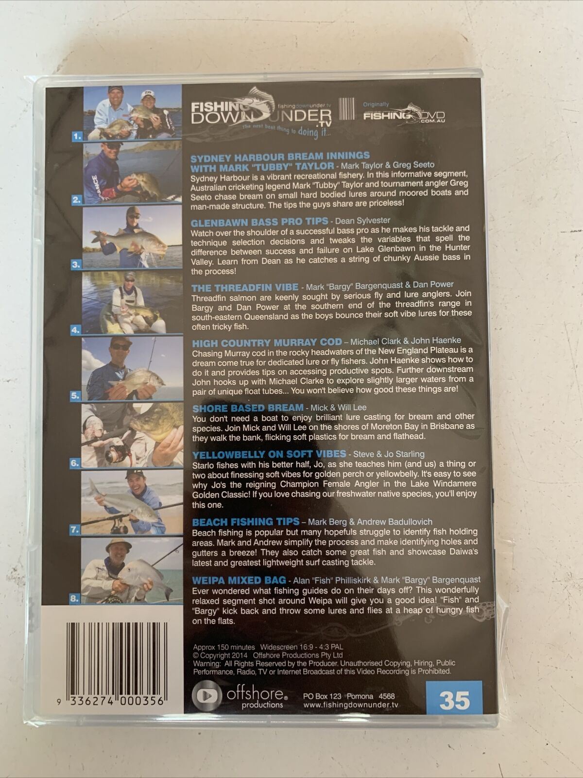 Fishing Down Under TV 35 (DVD) Sydney Harbour Glenbawn Bass Beach All Region NEW