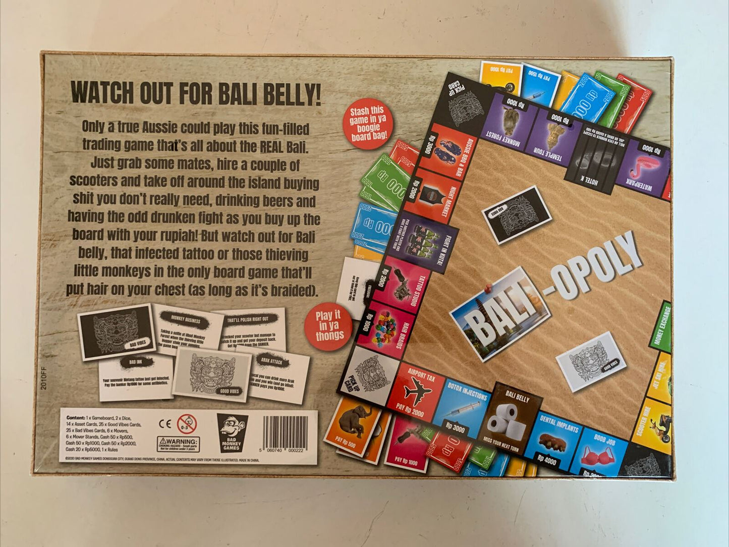*New Sealed* Bali-opoly Board Party Game