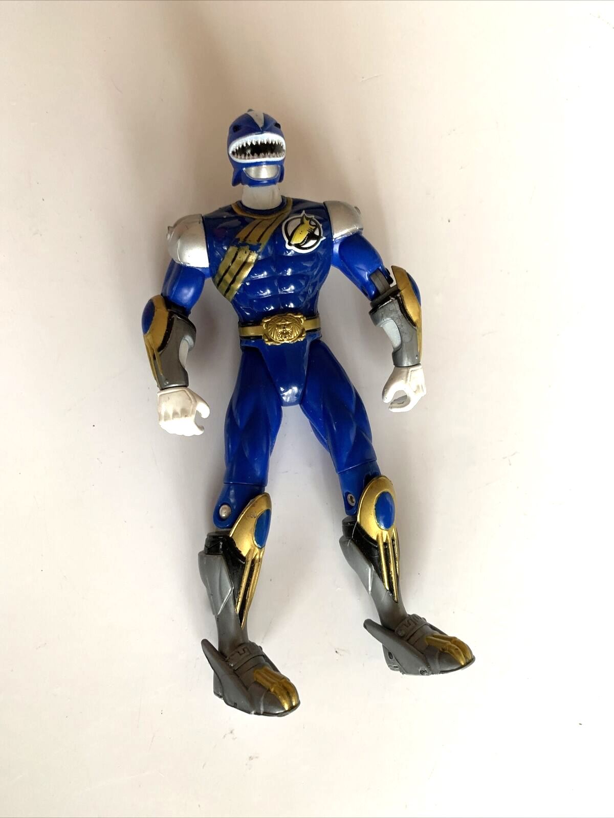 Power Rangers Blue Primal Warrior Action Figure Bandai 2001 6" 15cm