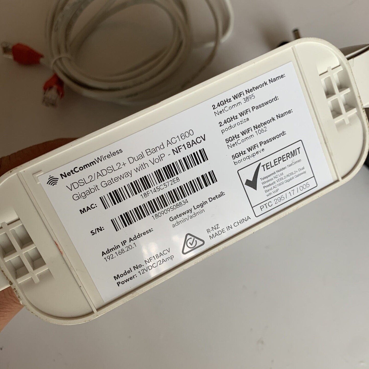 NetComm Wireless Modem Router Dual Band AC1600 Gigabit Gateway VoIP