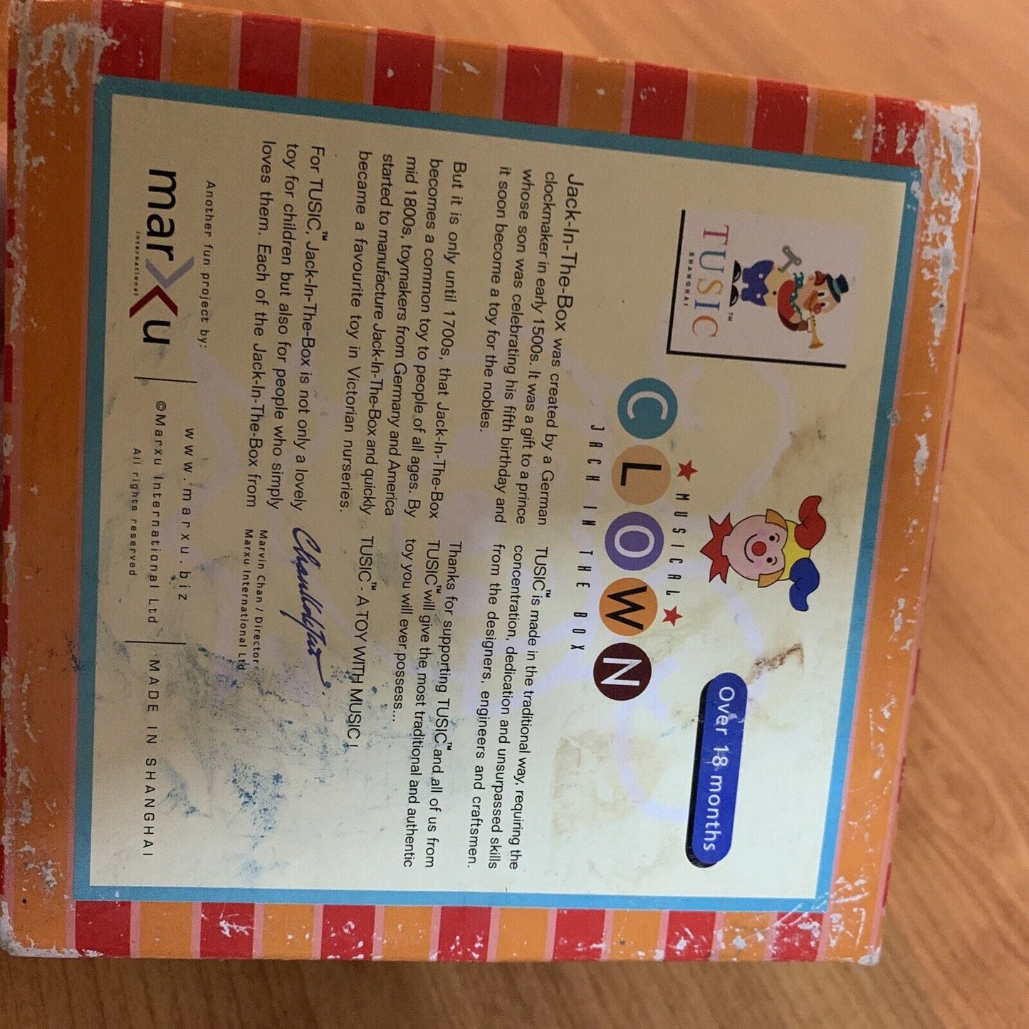 Jack in the Box Clown Figure Wind Up Musical Pop-up Tusic