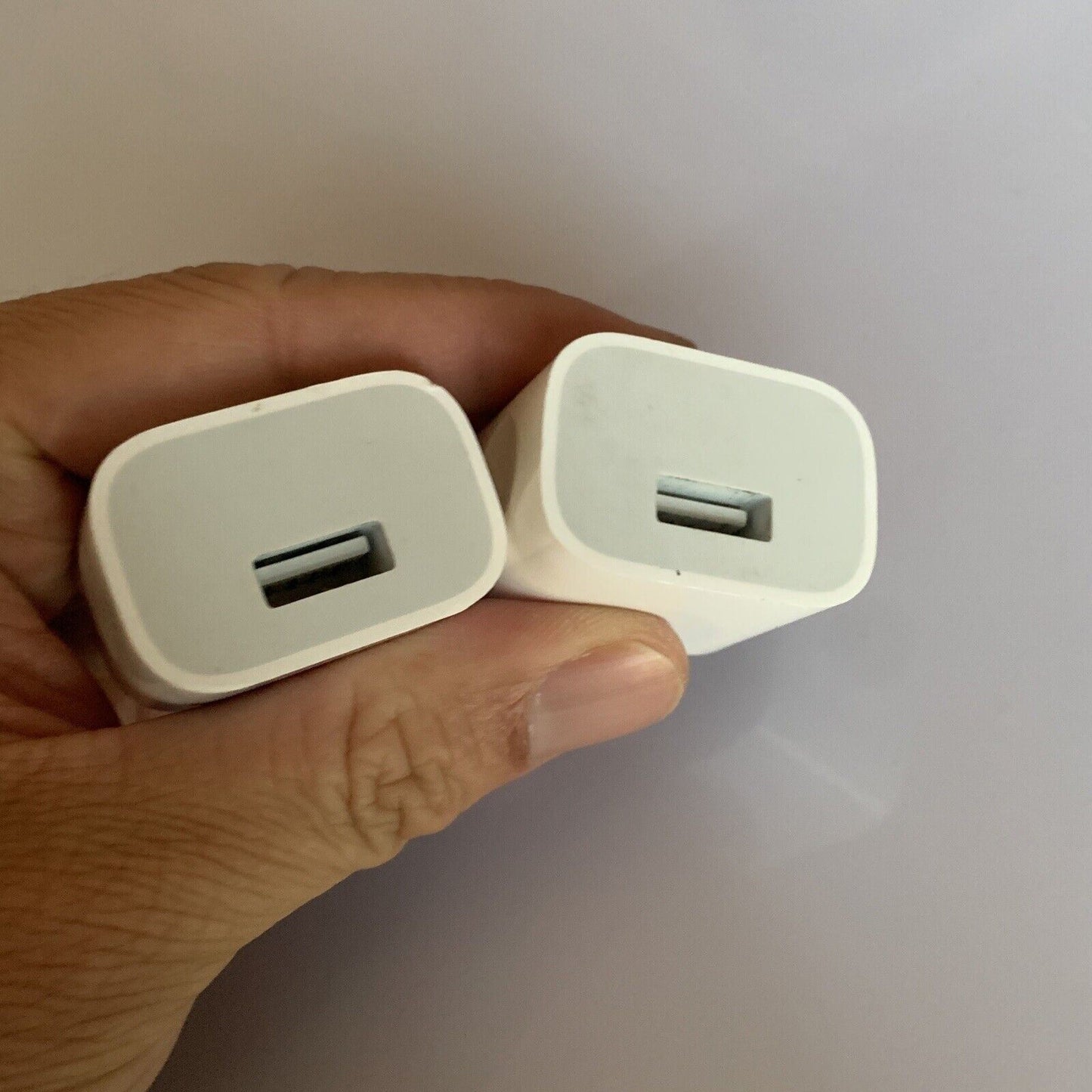 2x Genuine Apple A1444 5W USB Power Adapter Wall Charger - White