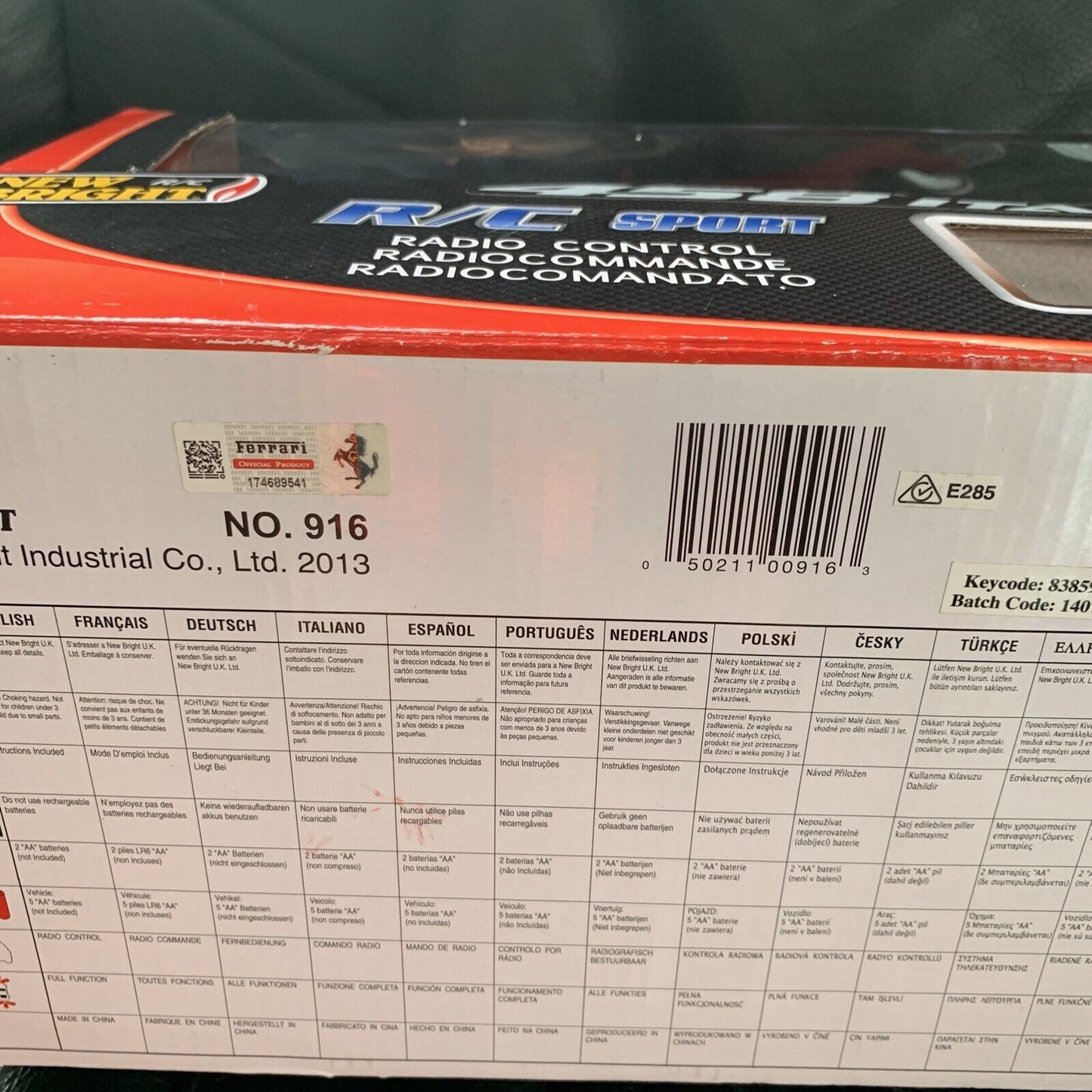 Bright Ferrari 458 Italia Remote Control Car NEW