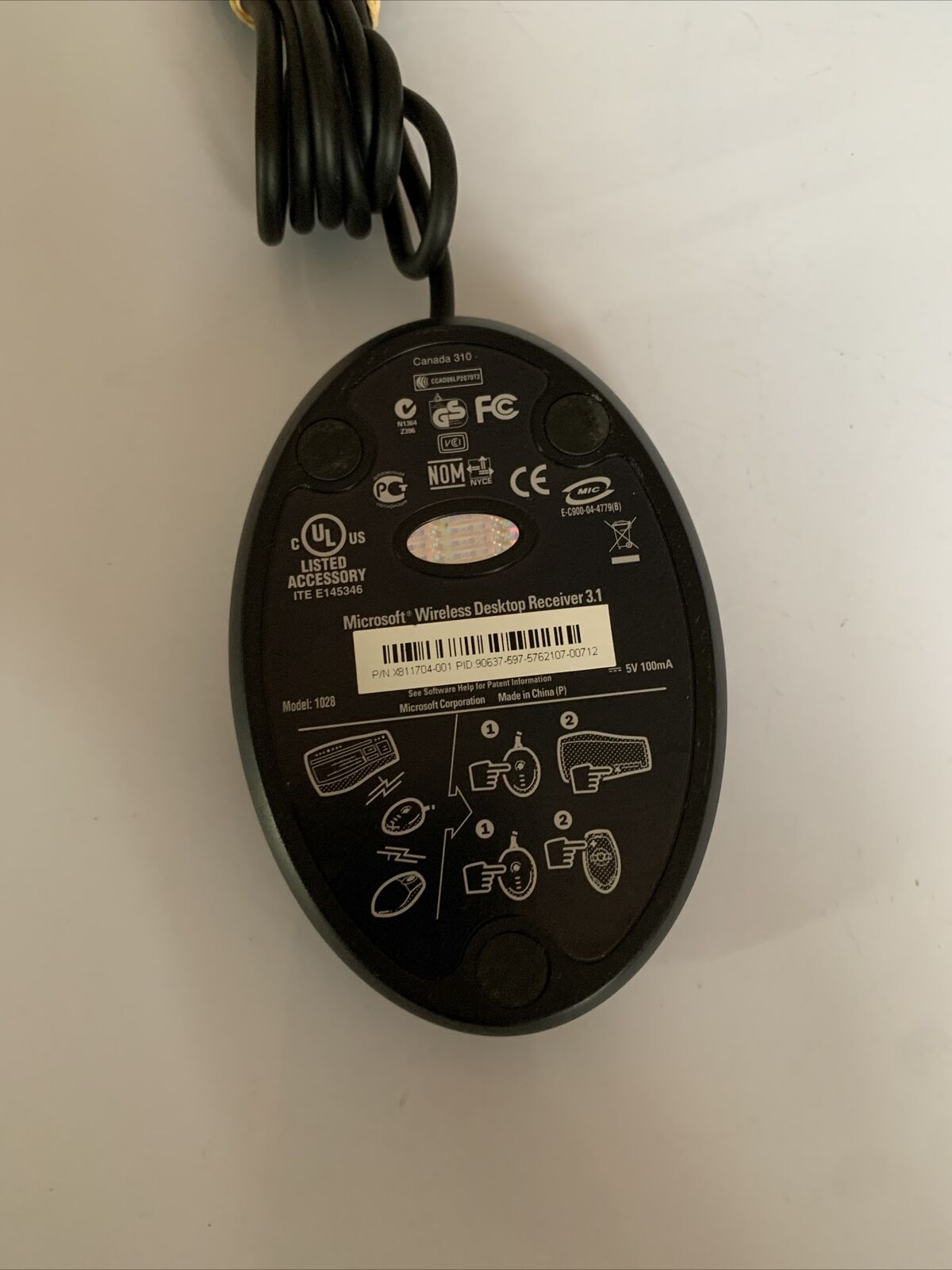 Microsoft Wireless Desktop Receiver 3.1 USB