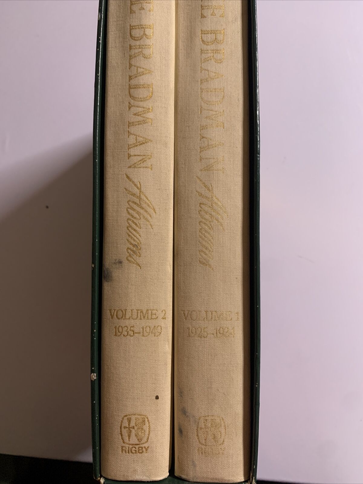 The Bradman Albums by Sir Donald Bradman 2x Hardcover Book Set 1987 with Case