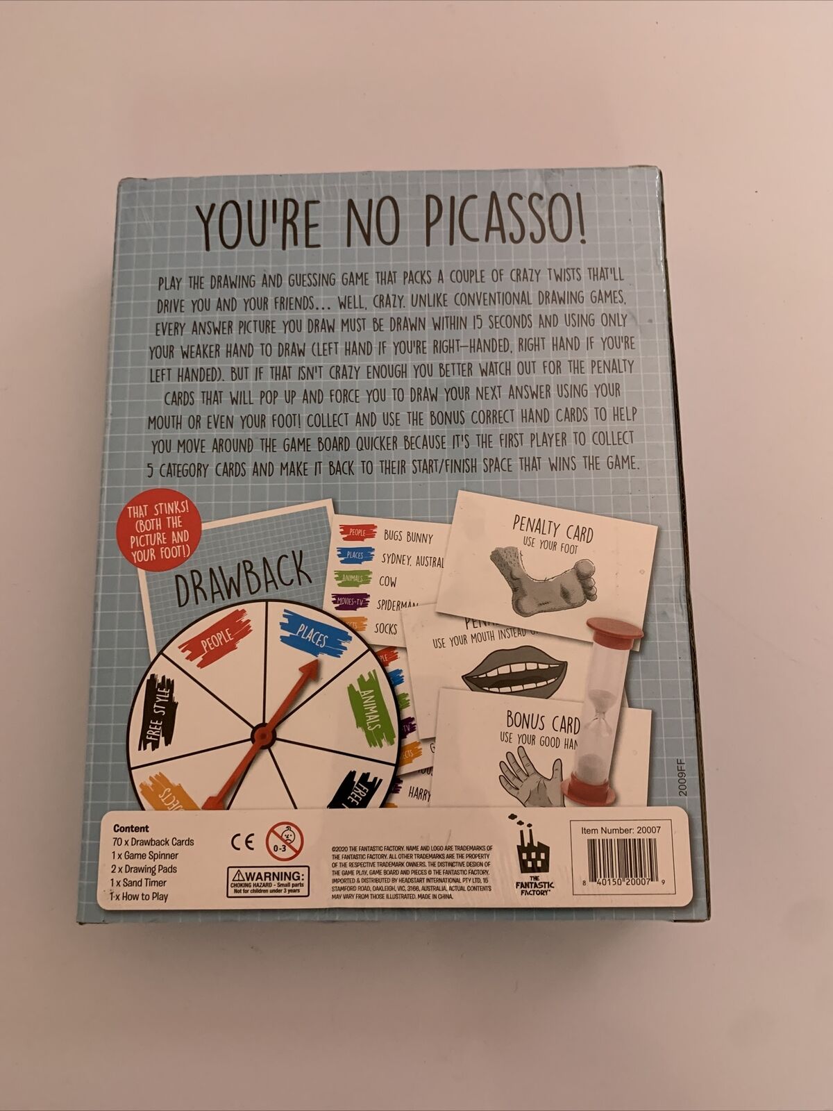 Drawback Board Game - Family Drawing Guessing Game NEW