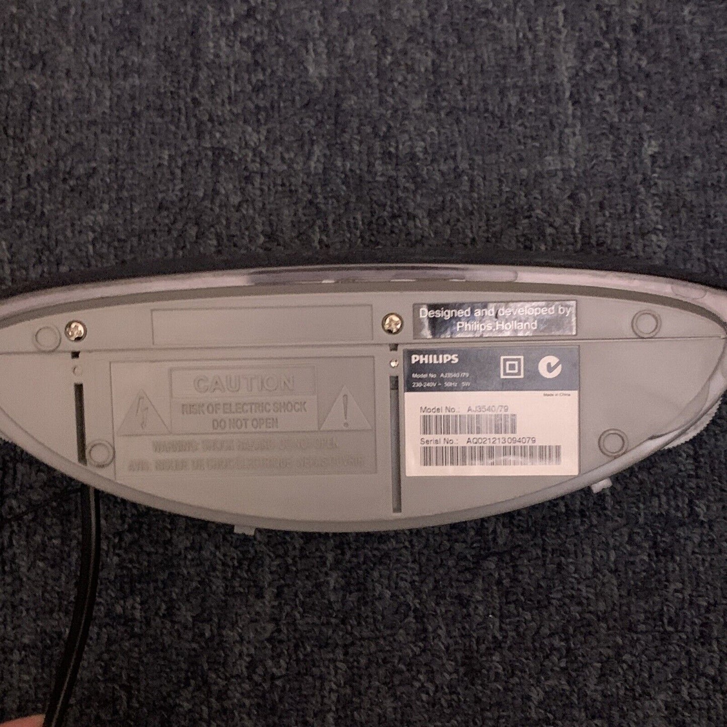 Philips Dual Alarm Clock AJ3540/79 Big Display AM/FM with Snooze Function