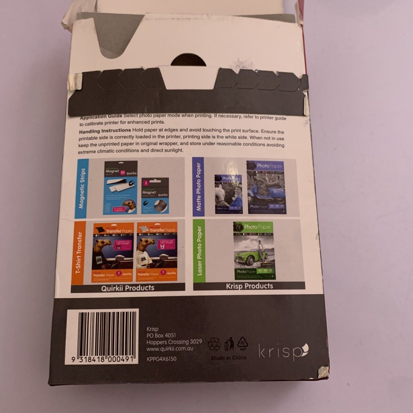 HP Photo Paper x85 Matte Photo Paper x150 Photo Paper gloss X150 4x6"