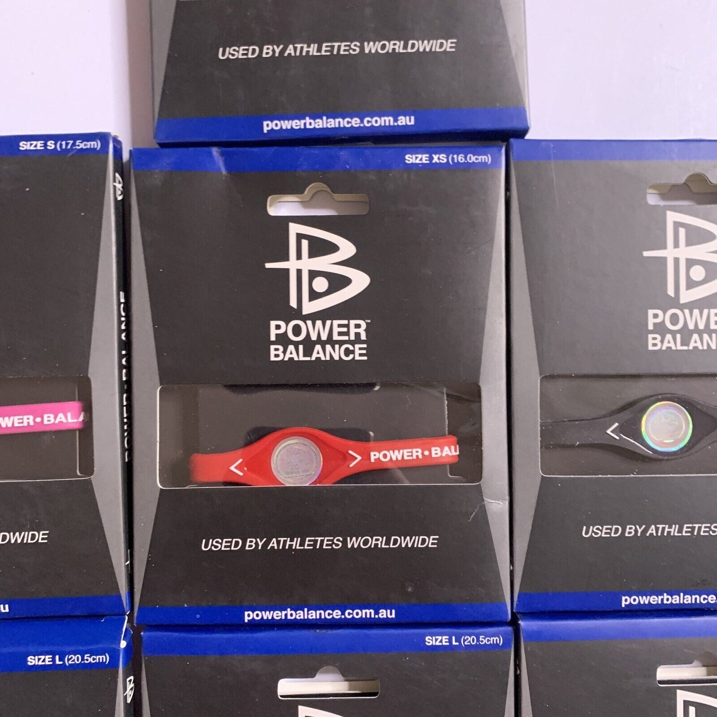 7x Power Balance Bracelets XS S L NEW