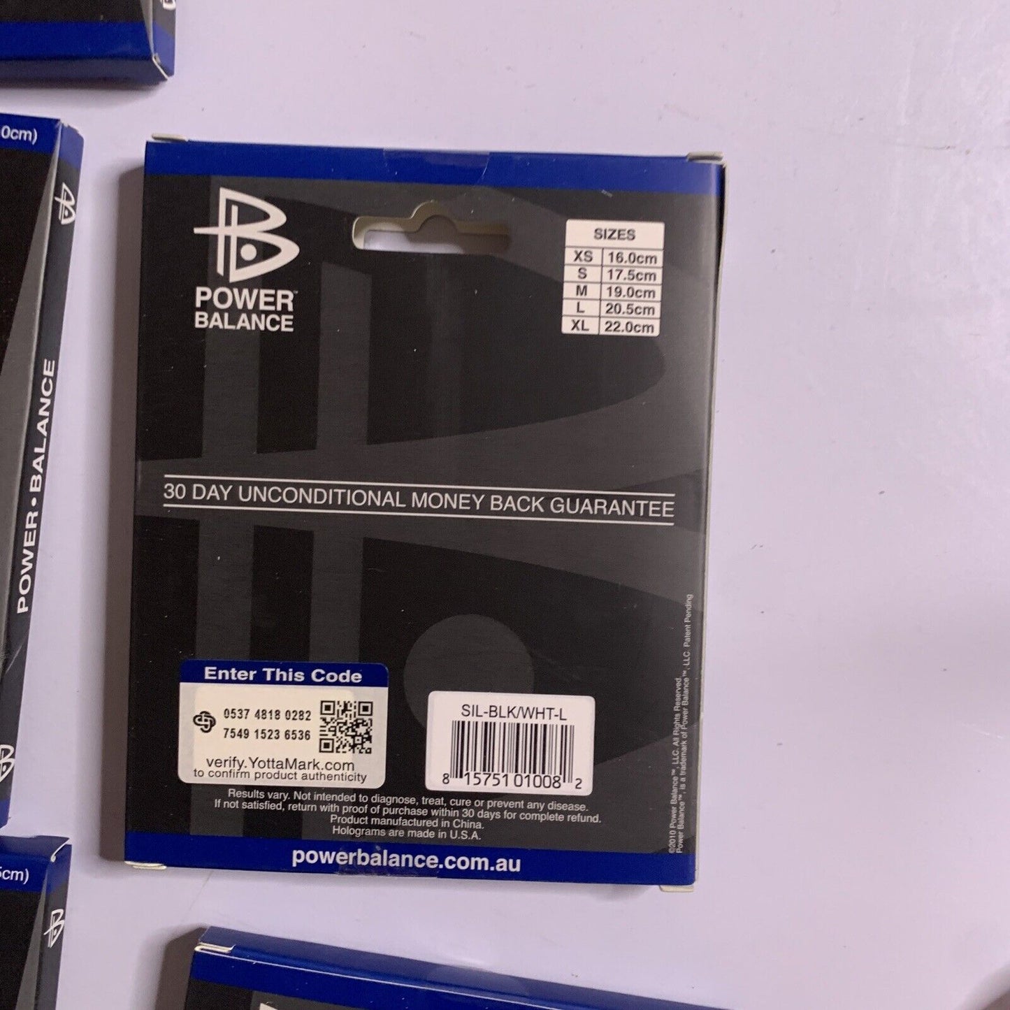 7x Power Balance Bracelets XS S L NEW