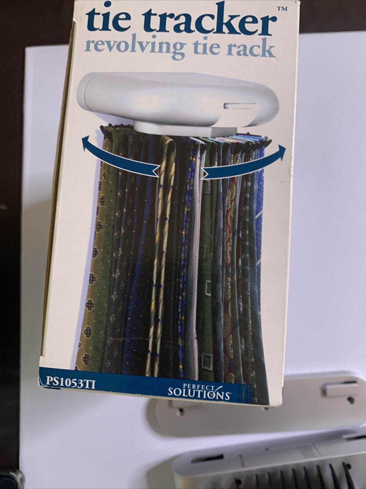 Tie Tracker Revolving Tie Rack Storage & Hanger Motorised with Light