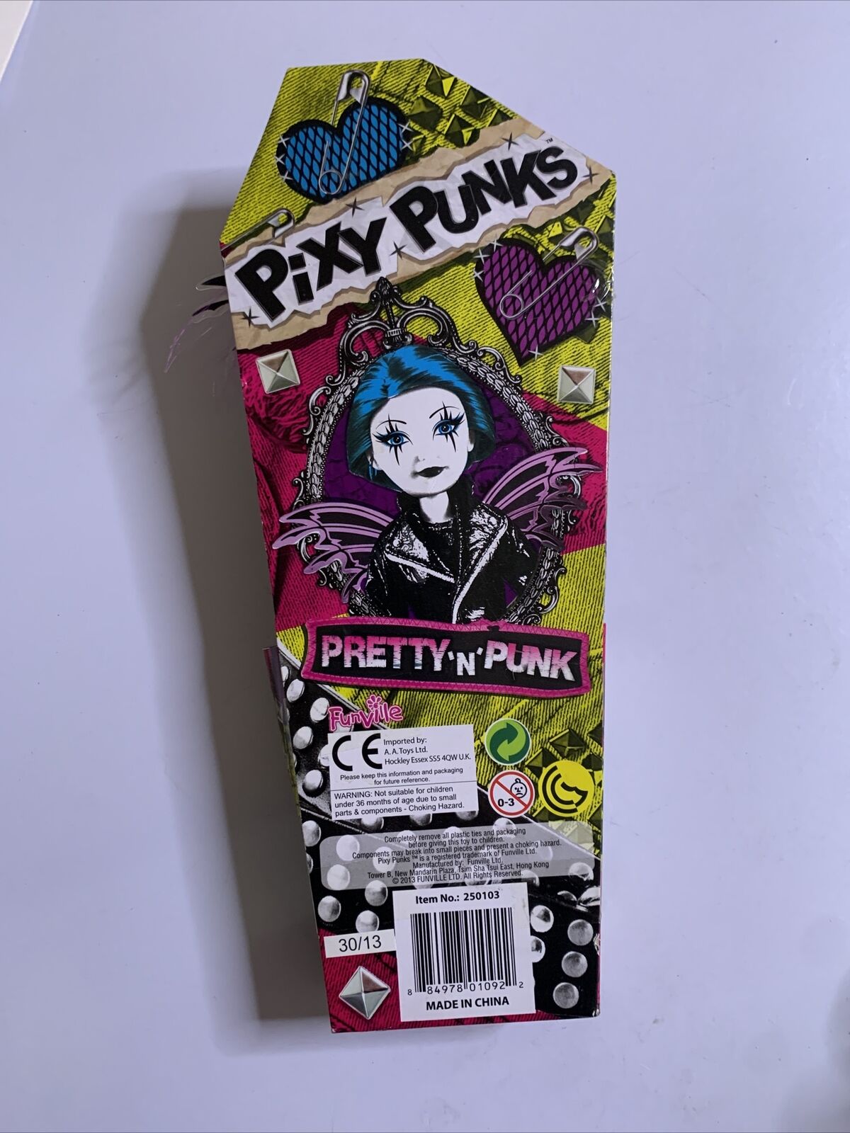 Pixy Punks Doll Pretty'N'Punk - Pink Mo Hawk Hair NEW