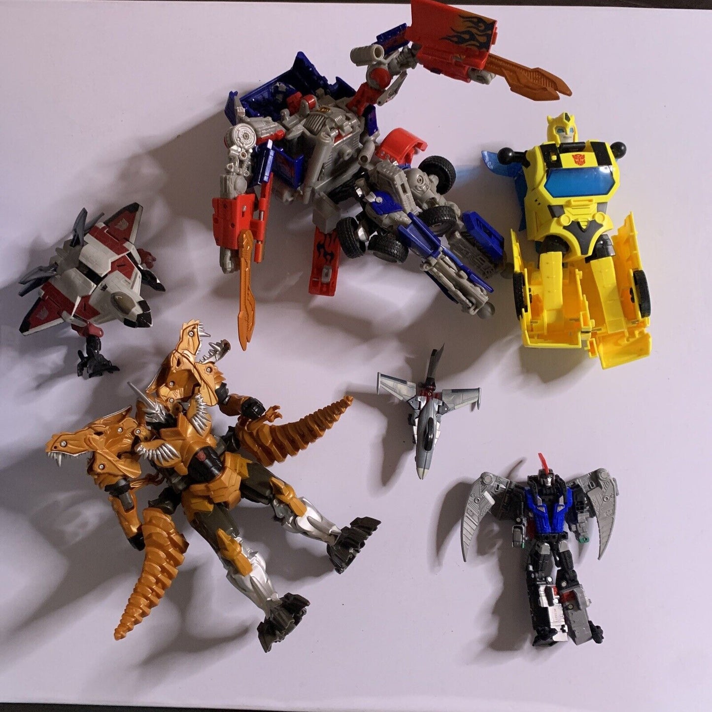 6x Transformers Action Figures Grimlock Volcanicus Starscream *Parts Missing