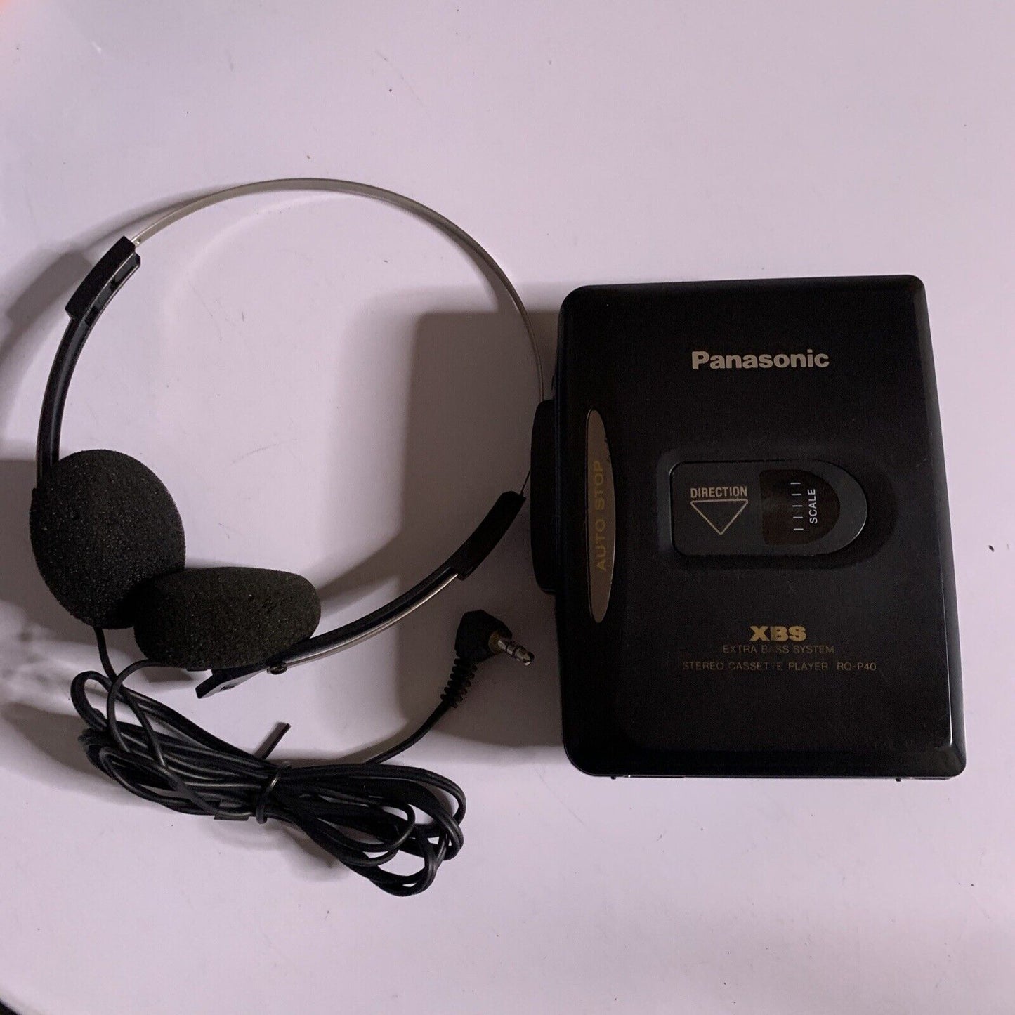 Panasonic RQ-P40 Stereo Portable Cassette Player XBS Extra Bass with Headphones