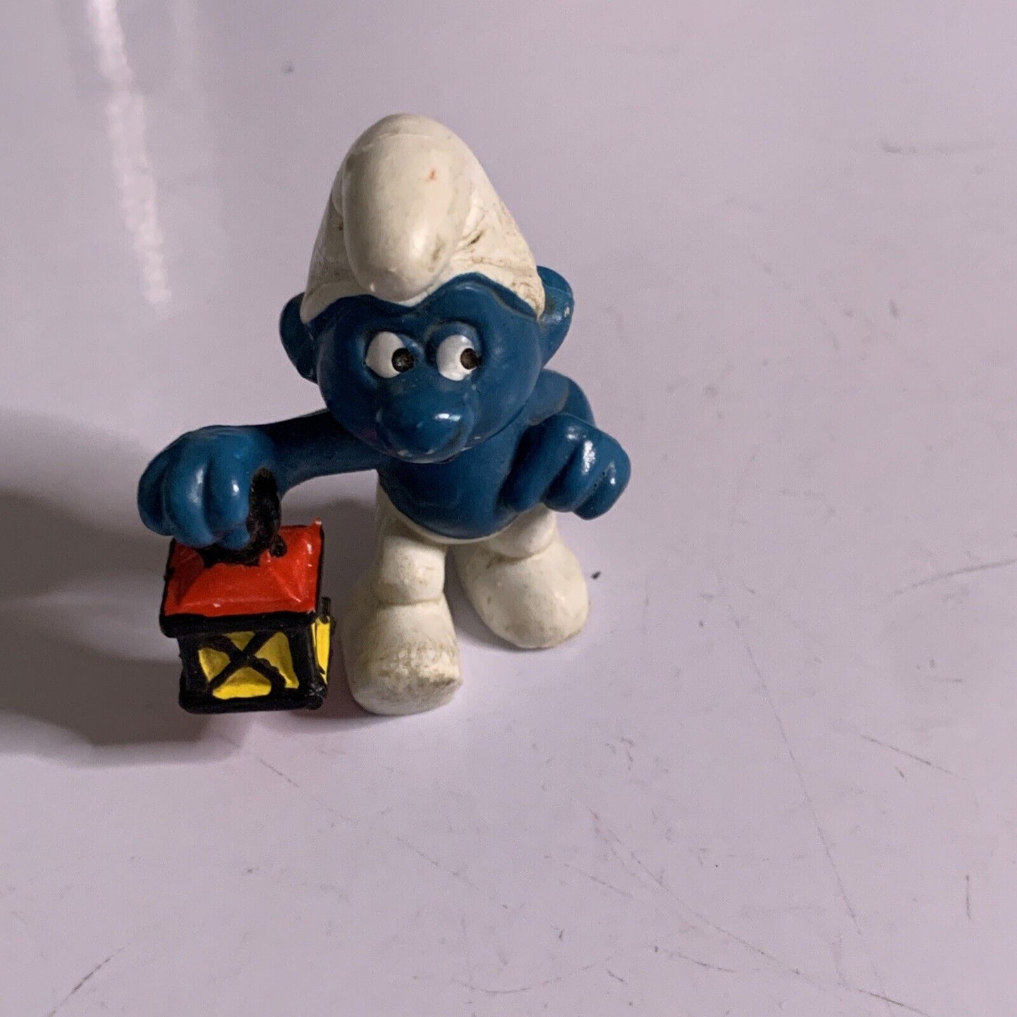 Watchman Smurf with Lantern Schleich 1977 2" Small Action Figure The Smurfs