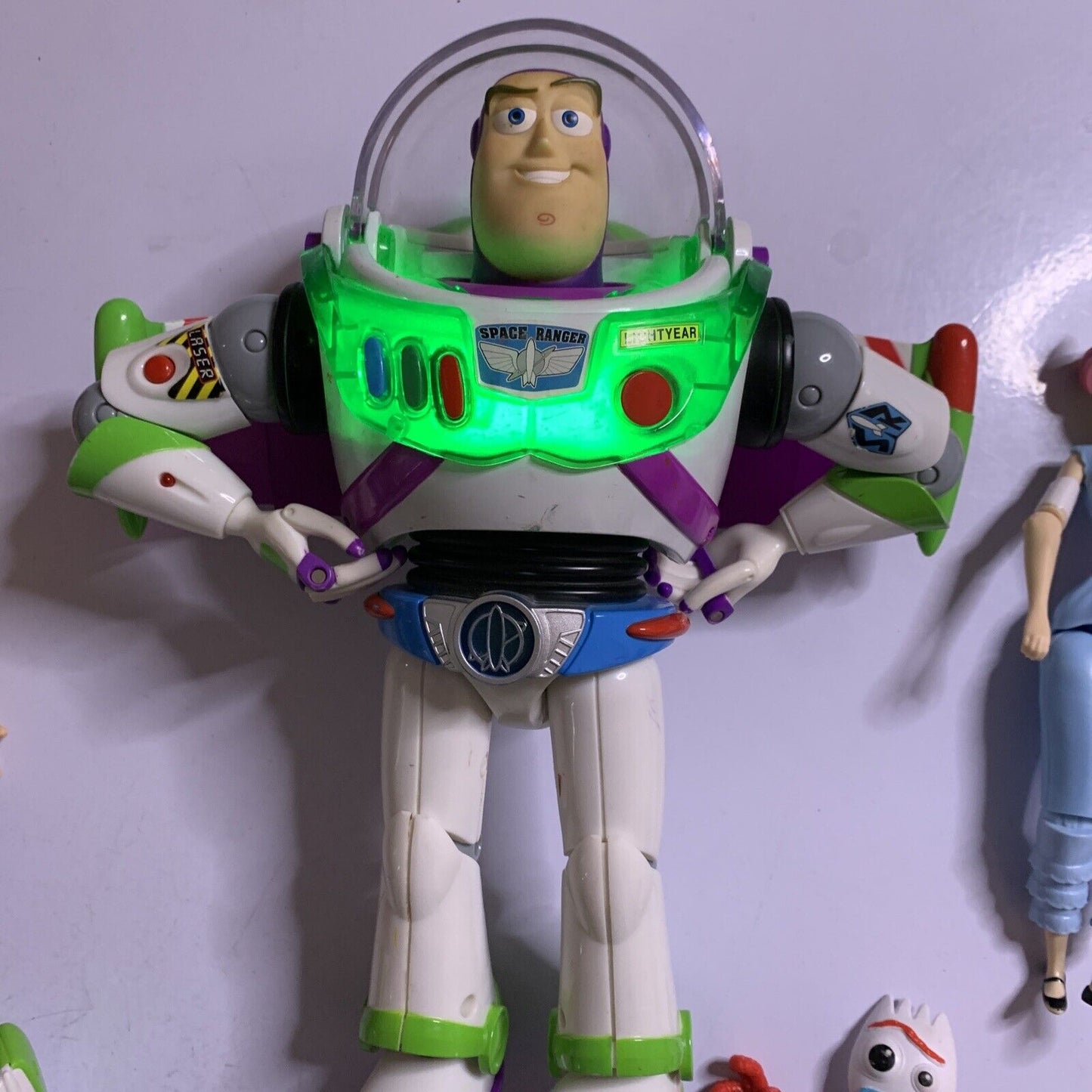 5x Toy Story Disney Pixar BAction figure Buzz Lightyear, Woody, Bo Peep, Forky