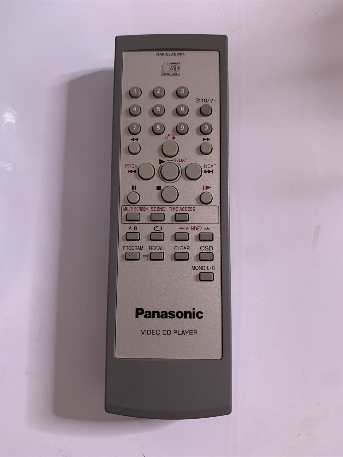 Genuine Panasonic RAK-SLA06WH Remote Control For Video CD Player