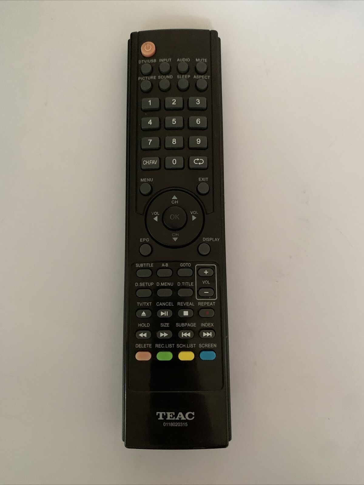 Genuine TEAC 0118020315 Remote Control for Teac TV