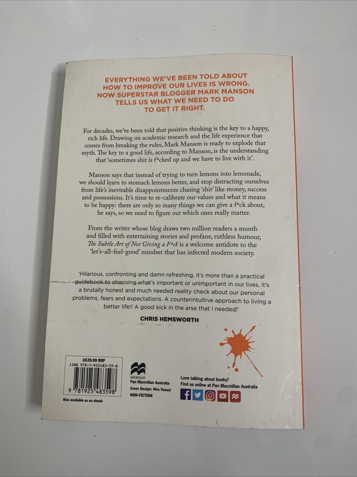 The Subtle Art of Not Giving a F*Ck by Mark Manson