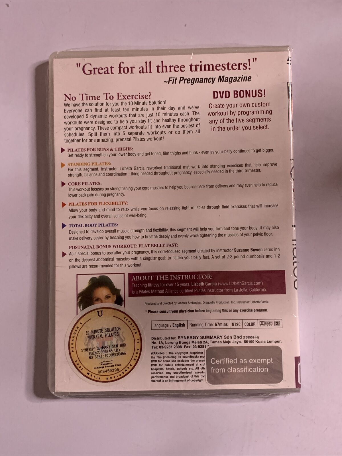 *New Sealed* 10 Minute Solution - Prenatal Pilates (DVD, 2007) All Regions