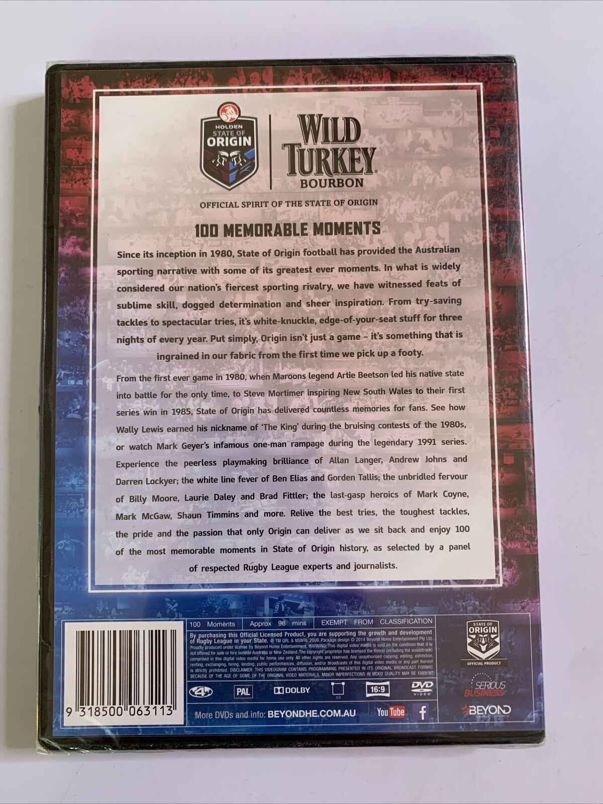 *New Sealed* State Of Origin 100 Memorable Moments NRL DVD Region 4