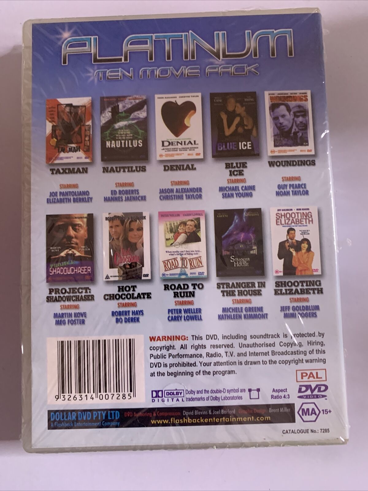 Platinum 10 Movie Pack DVD Taxman Denial Shooting Stranger Ruin Ice All Regions