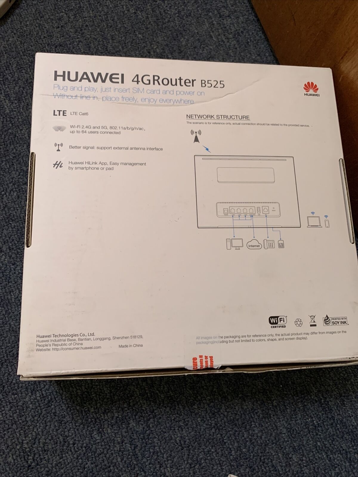 Huawei B525 4G SIM Wireless Wi-Fi Router
