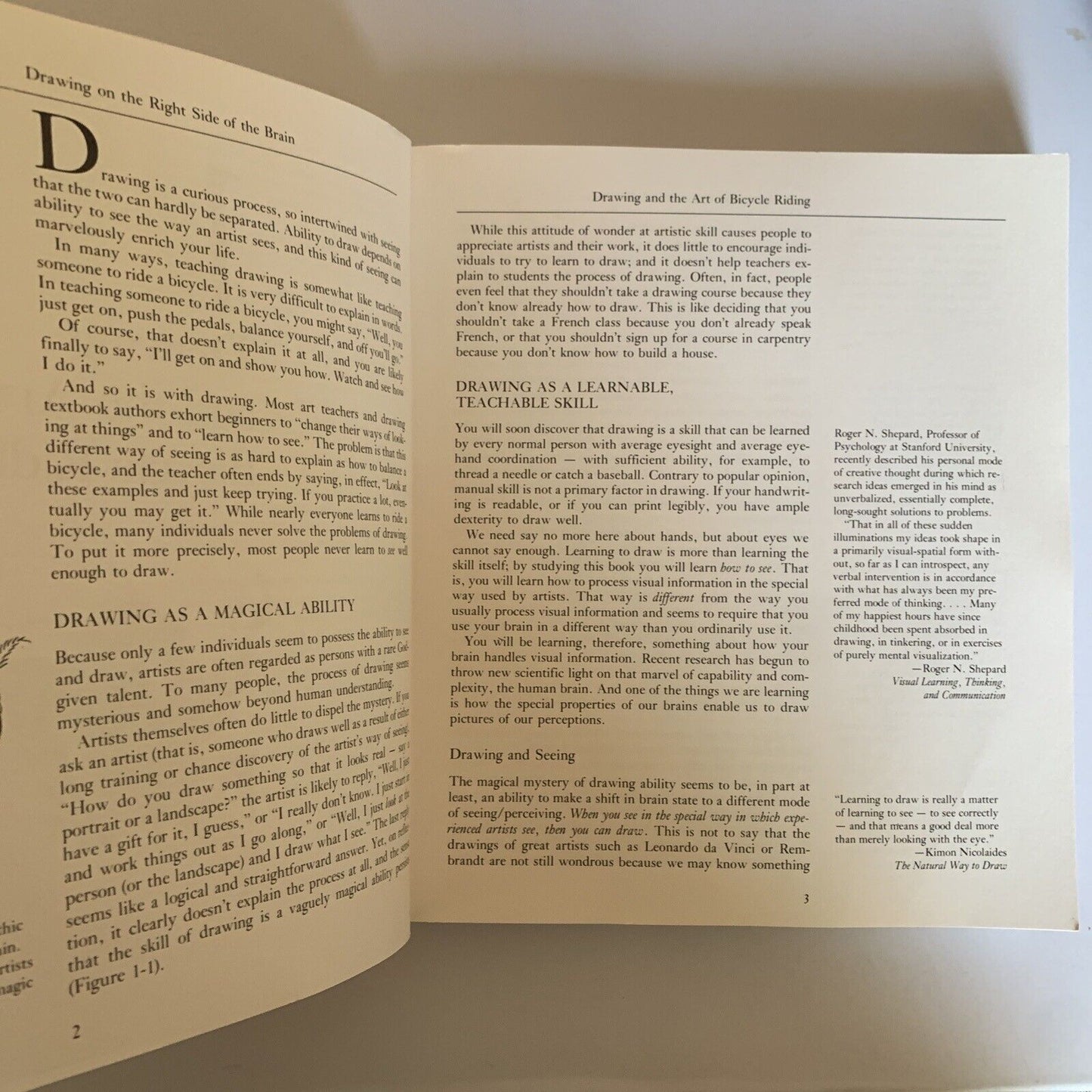 Drawing on the Right Side of the Brain by Betty Edwards 1993 Paperback