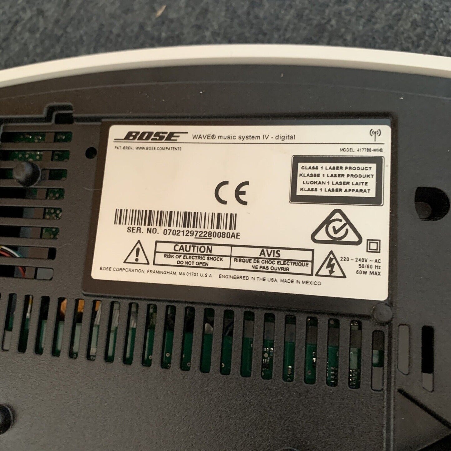 Bose Wave Music System IV CD Player Bluetooth and Remote 417788-WMS