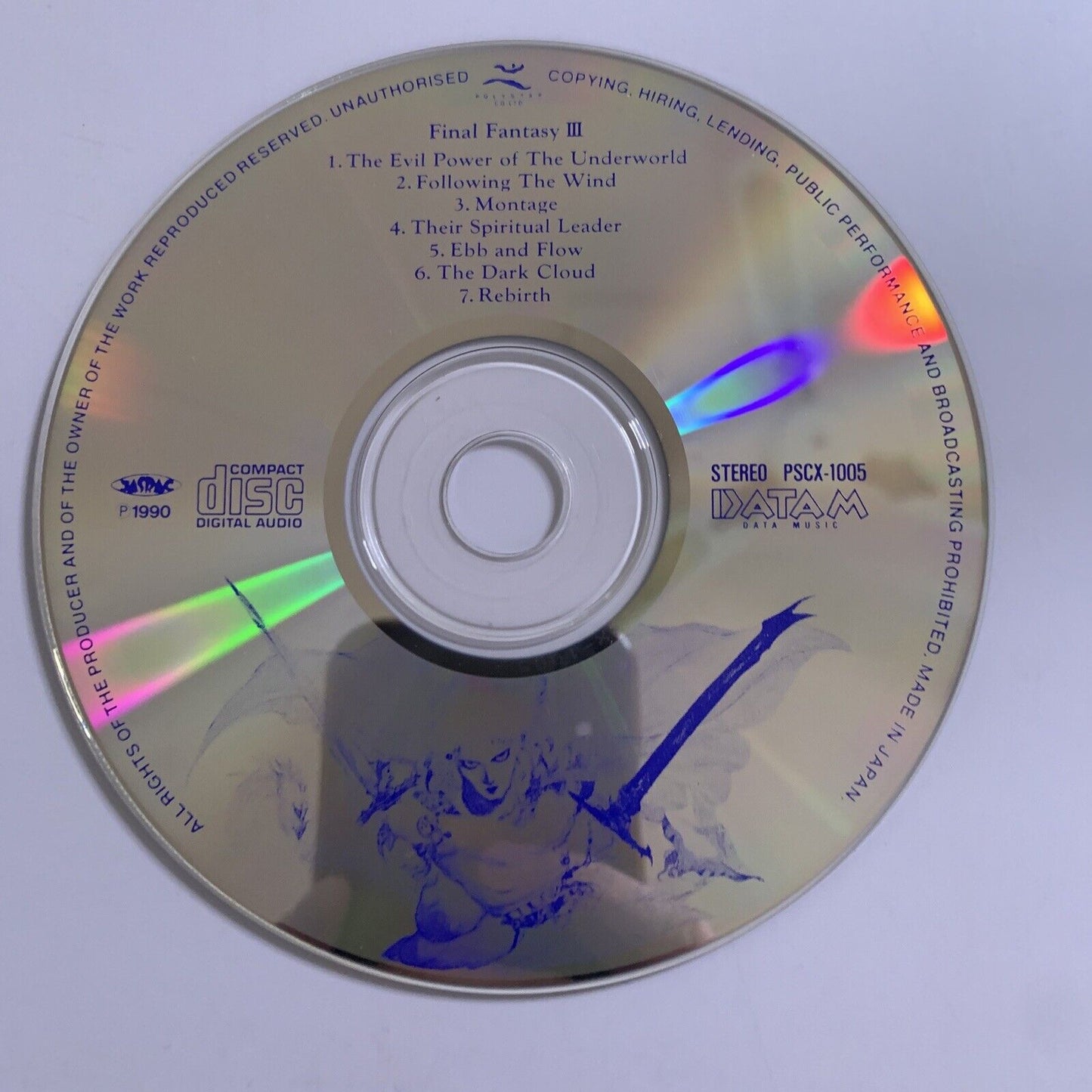 Final Fantasy III Legend of the Eternal Wind by Nobuo Uematsu CD 1990 1st Ed.