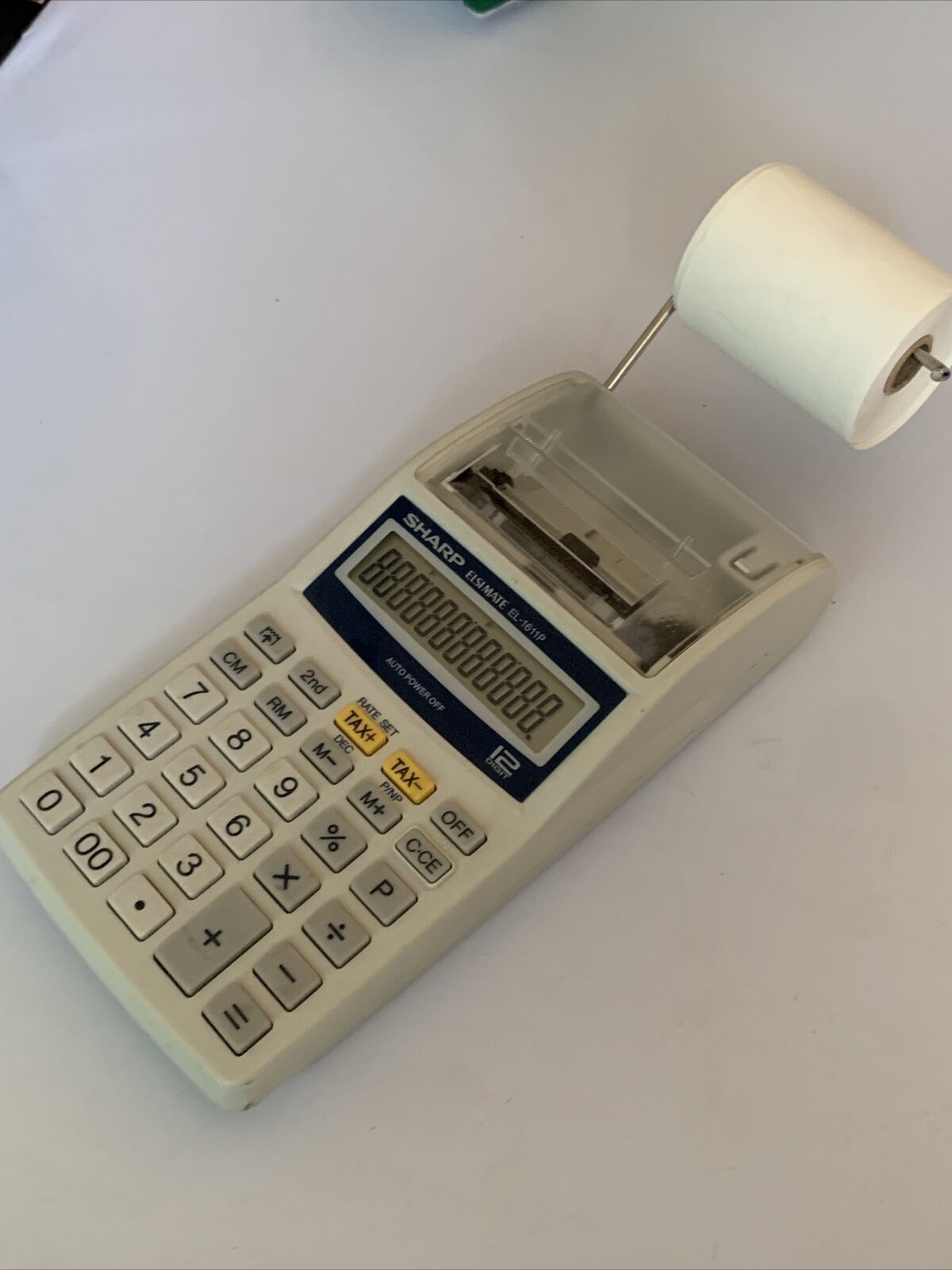 Sharp Elsimate EL-1611P 12-Digit Tax Calculator Printer with Roll