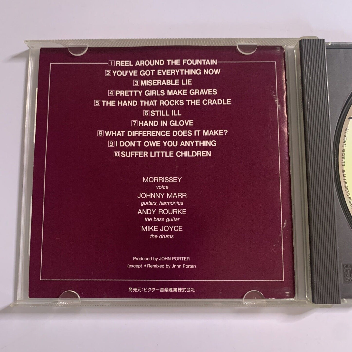 The Smiths – The Smiths (CD, 1987) VDP-5079 Japan Pressing