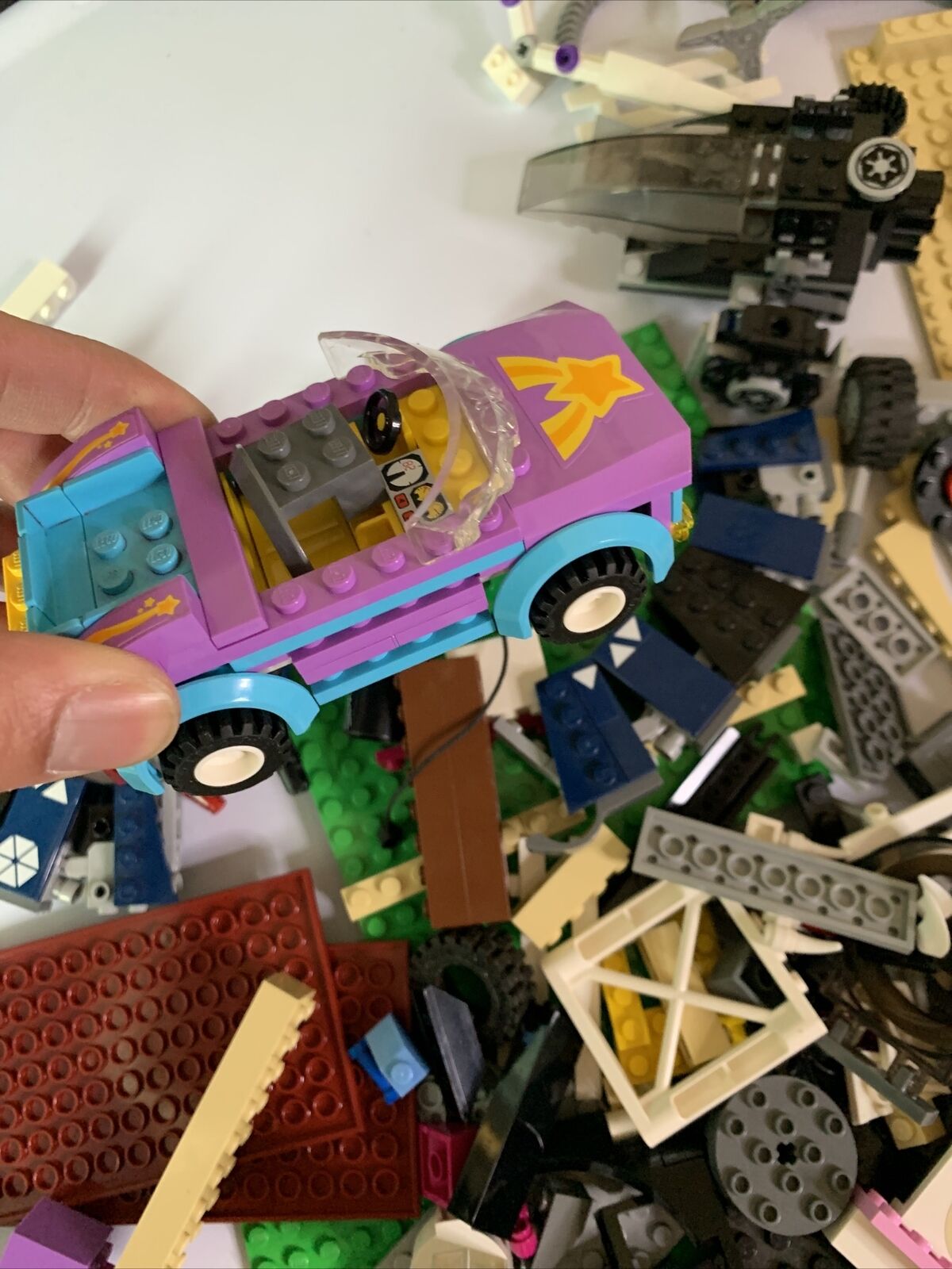 Genuine Lego Bulk Car Spaceship Space Wheels Various Lot 1.64kg