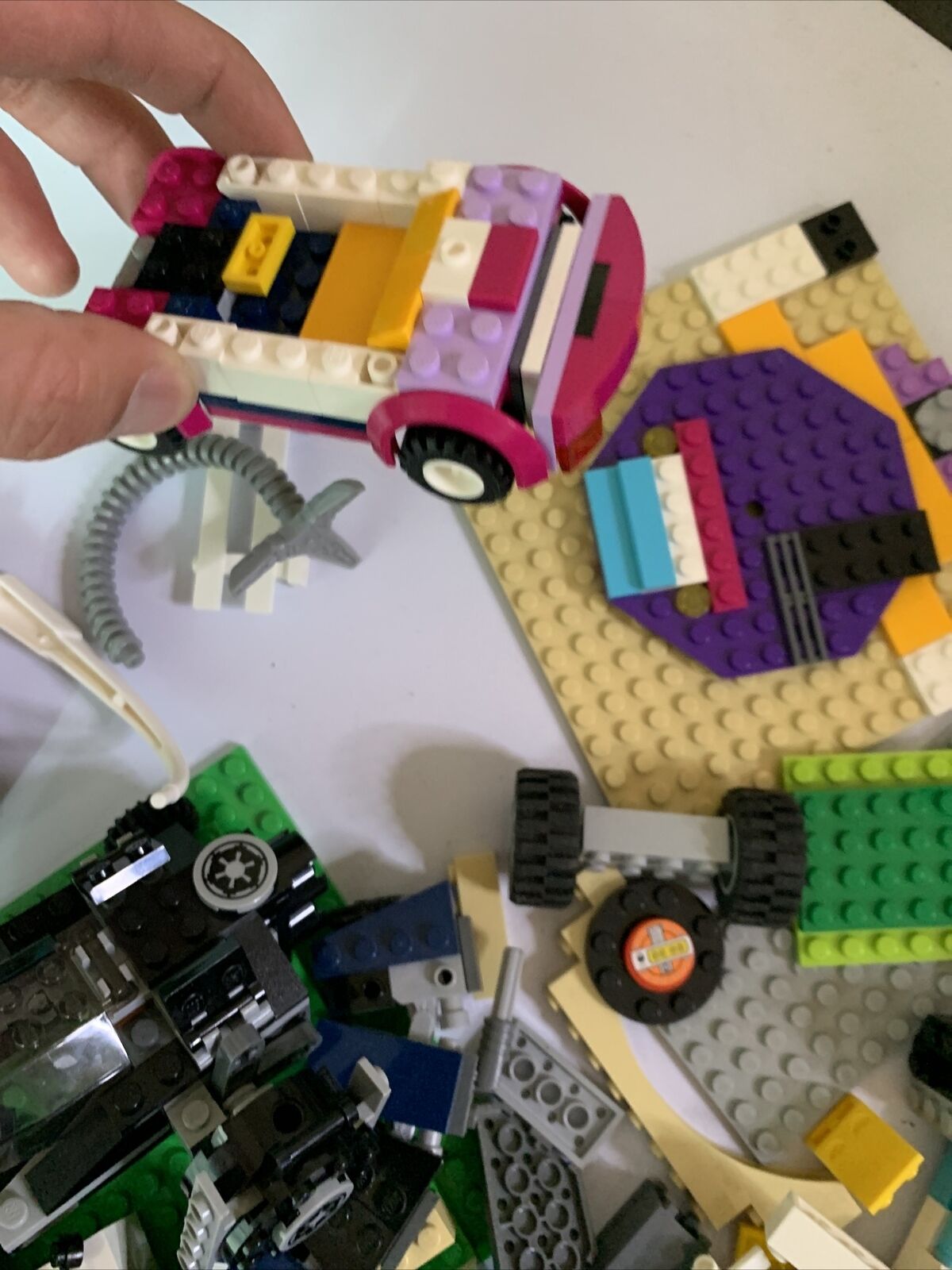 Genuine Lego Bulk Car Spaceship Space Wheels Various Lot 1.64kg