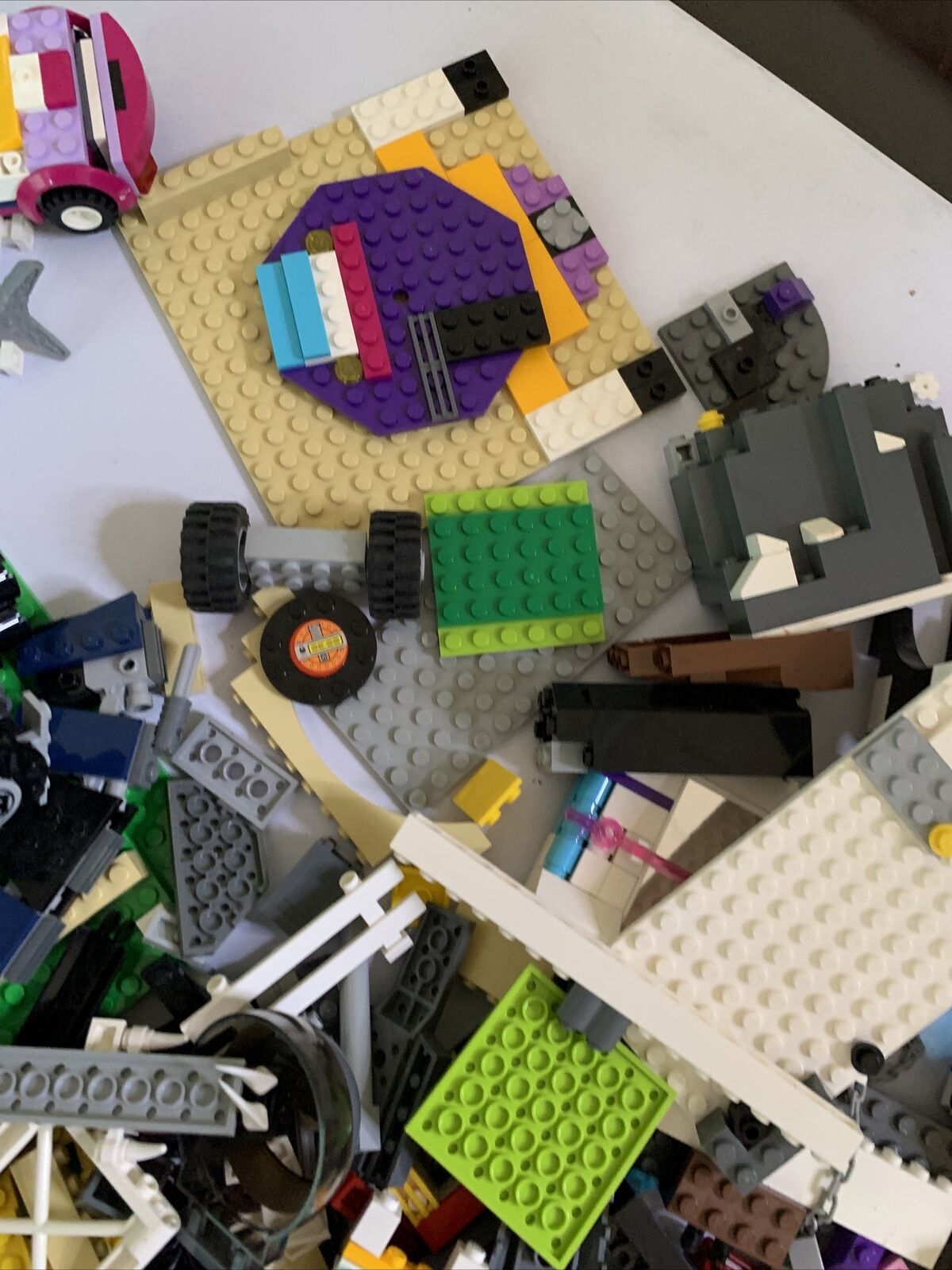 Genuine Lego Bulk Car Spaceship Space Wheels Various Lot 1.64kg