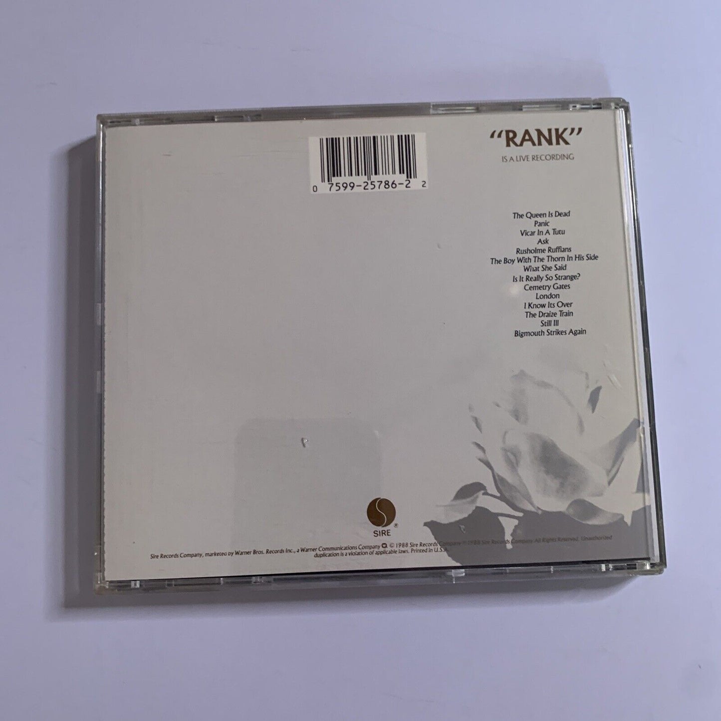 The Smiths – Rank (CD, 1986) Album 9257862