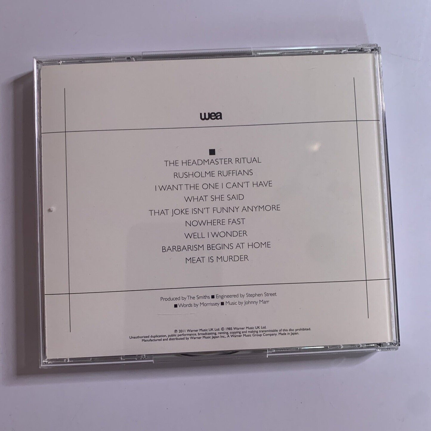 The Smiths – Meat Is Murder (CD, 1985) Japan WPCR-80196