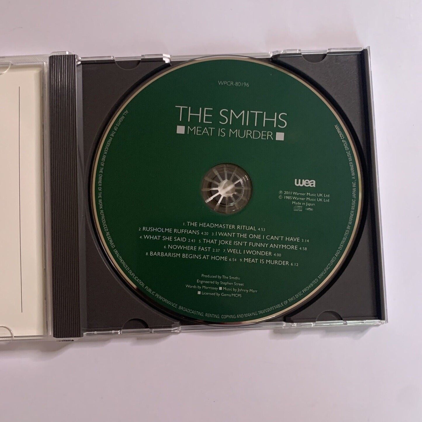 The Smiths – Meat Is Murder (CD, 1985) Japan WPCR-80196