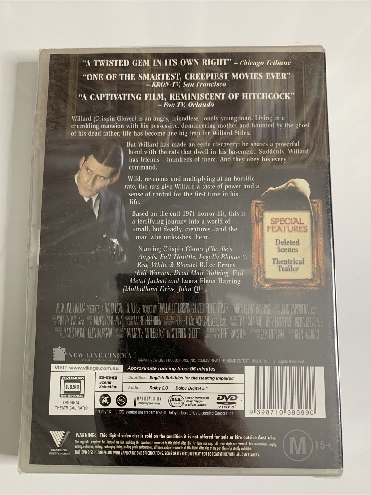 Willard (DVD, 2003) Crispin Glover, R. Lee Ermey Horror Film Region 4 NEW Sealed