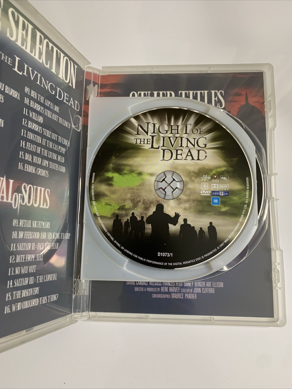 Night of the Living Dead / Carnival of Souls (DVD, 1968) Horror FIlm Region 4