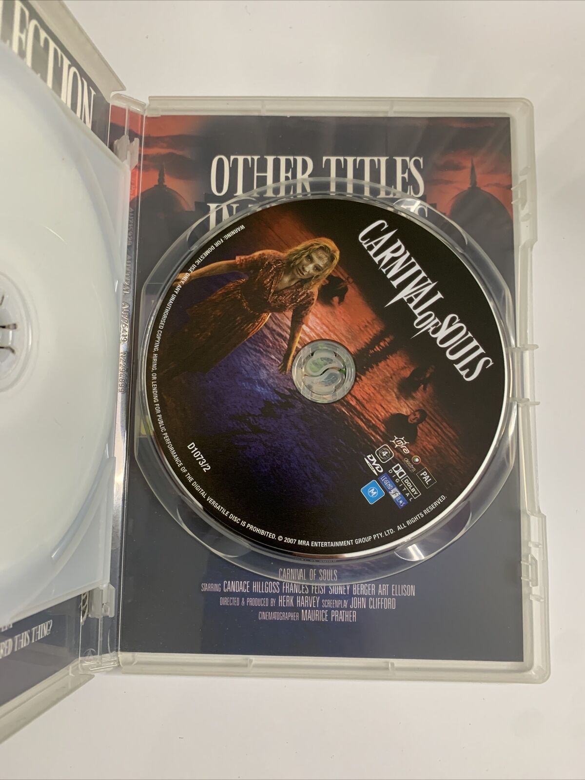 Night of the Living Dead / Carnival of Souls (DVD, 1968) Horror FIlm Region 4