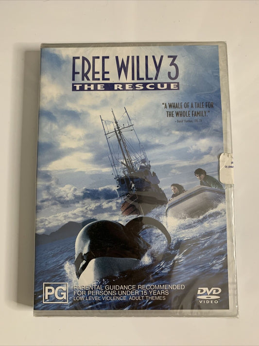 Free Willy 3  (DVD, 1996) Region 4 NEW Sealed