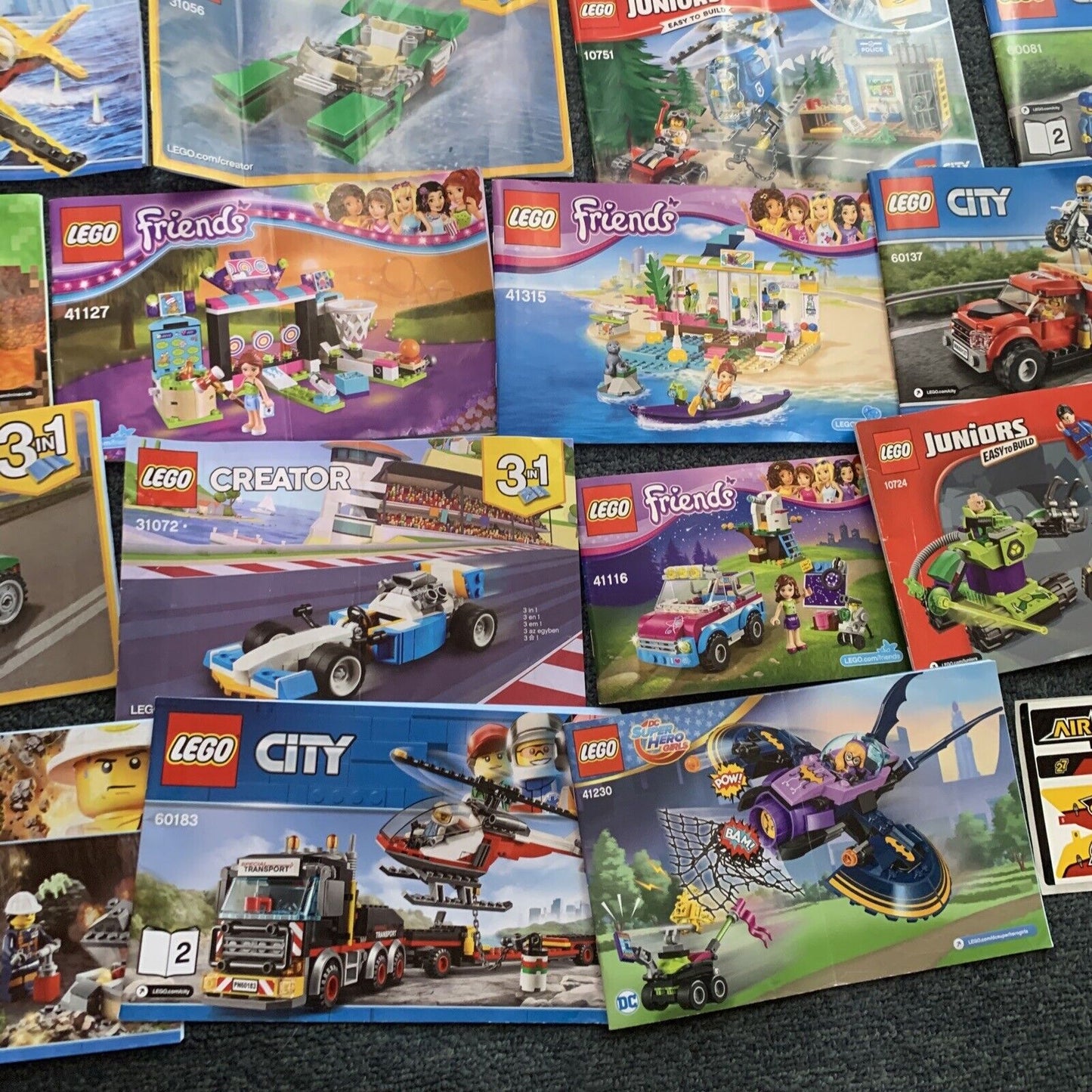37x Lego City Creator Minecraft Juniors Star Wars Speed Champion Friends Manual
